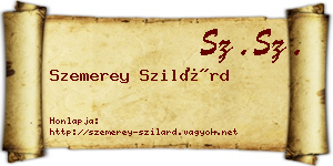 Szemerey Szilárd névjegykártya