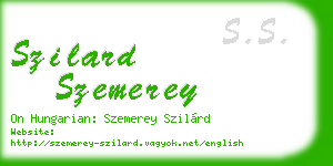 szilard szemerey business card